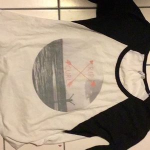 Rip curl design CUTOFF SLEEVE tshirt